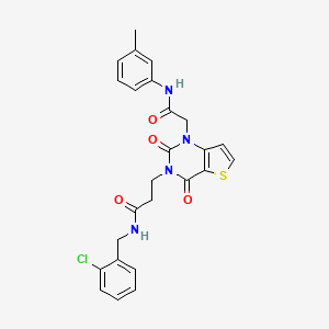 N-(2-chlorobenzyl)-3-(2,4-dioxo-1-(2-oxo-2-(m-tolylamino)ethyl)-1,2-dihydrothieno[3,2-d]pyrimidin-3(4H)-yl)propanamide