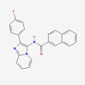 N-[2-(4-fluorophenyl)imidazo[1,2-a]pyridin-3-yl]naphthalene-2-carboxamide