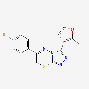 6-(4-bromophenyl)-3-(2-methylfuran-3-yl)-7H-[1,2,4]triazolo[3,4-b][1,3,4]thiadiazine