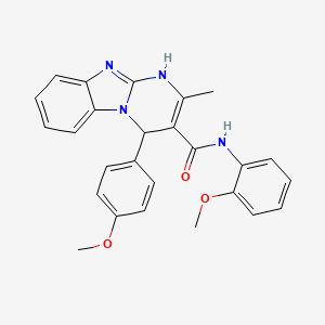 N-(2-methoxyphenyl)-4-(4-methoxyphenyl)-2-methyl-1,4-dihydropyrimido[1,2-a]benzimidazole-3-carboxamide