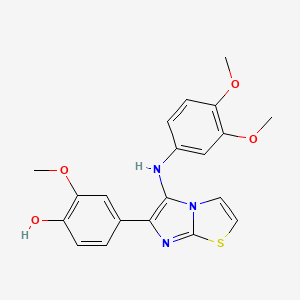 4-{5-[(3,4-Dimethoxyphenyl)amino]imidazo[2,1-b][1,3]thiazol-6-yl}-2-methoxyphenol