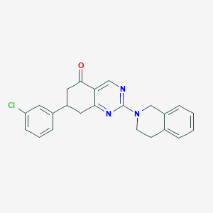 7-(3-chlorophenyl)-2-(3,4-dihydroisoquinolin-2(1H)-yl)-7,8-dihydroquinazolin-5(6H)-one