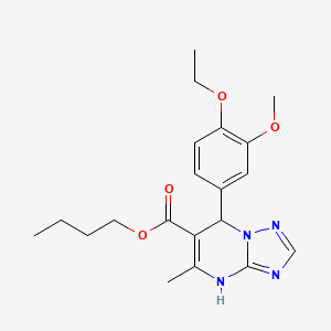 Butyl 7-(4-ethoxy-3-methoxyphenyl)-5-methyl-4,7-dihydro[1,2,4]triazolo[1,5-a]pyrimidine-6-carboxylate