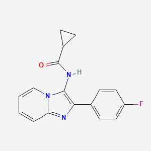 N-[2-(4-fluorophenyl)imidazo[1,2-a]pyridin-3-yl]cyclopropanecarboxamide