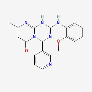 2-[(2-methoxyphenyl)amino]-8-methyl-4-(pyridin-3-yl)-1,4-dihydro-6H-pyrimido[1,2-a][1,3,5]triazin-6-one