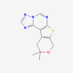 14,14-dimethyl-13-oxa-10-thia-3,5,6,8-tetrazatetracyclo[7.7.0.02,6.011,16]hexadeca-1(9),2,4,7,11(16)-pentaene