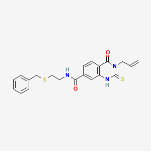 N-(2-benzylsulfanylethyl)-4-oxo-3-prop-2-enyl-2-sulfanylidene-1H-quinazoline-7-carboxamide