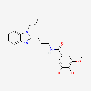 3,4,5-trimethoxy-N-[3-(1-propyl-1H-benzimidazol-2-yl)propyl]benzamide