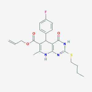 Prop-2-en-1-yl 2-(butylsulfanyl)-5-(4-fluorophenyl)-7-methyl-4-oxo-3,4,5,8-tetrahydropyrido[2,3-d]pyrimidine-6-carboxylate