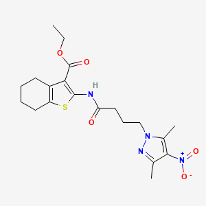 ethyl 2-{[4-(3,5-dimethyl-4-nitro-1H-pyrazol-1-yl)butanoyl]amino}-4,5,6,7-tetrahydro-1-benzothiophene-3-carboxylate