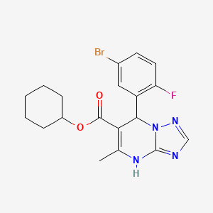 Cyclohexyl 7-(5-bromo-2-fluorophenyl)-5-methyl-4,7-dihydro[1,2,4]triazolo[1,5-a]pyrimidine-6-carboxylate