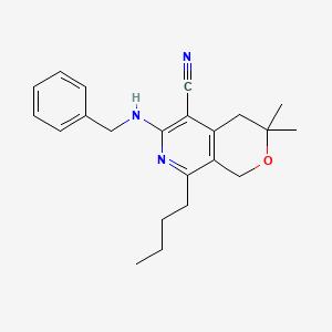 6-Benzylamino-8-butyl-3,3-dimethyl-3,4-dihydro-1H-pyrano[3,4-c]pyridine-5-carbonitrile