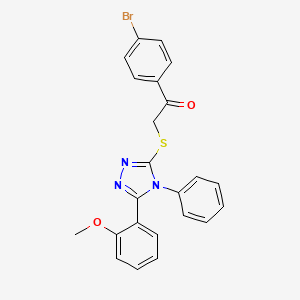 1-(4-bromophenyl)-2-{[5-(2-methoxyphenyl)-4-phenyl-4H-1,2,4-triazol-3-yl]sulfanyl}ethanone