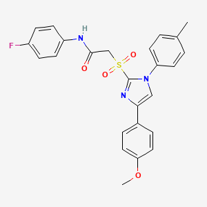 N-(4-fluorophenyl)-2-{[4-(4-methoxyphenyl)-1-(4-methylphenyl)-1H-imidazol-2-yl]sulfonyl}acetamide