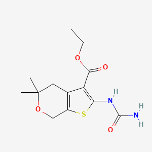 ethyl 2-(carbamoylamino)-5,5-dimethyl-4,7-dihydro-5H-thieno[2,3-c]pyran-3-carboxylate