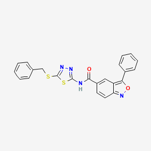 N-[5-(benzylsulfanyl)-1,3,4-thiadiazol-2-yl]-3-phenyl-2,1-benzoxazole-5-carboxamide