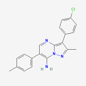 3-(4-Chlorophenyl)-2-methyl-6-(4-methylphenyl)pyrazolo[1,5-a]pyrimidin-7-amine