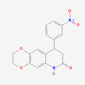 9-(3-nitrophenyl)-2,3,8,9-tetrahydro[1,4]dioxino[2,3-g]quinolin-7(6H)-one