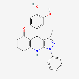 4-(5-hydroxy-3-methyl-1-phenyl-4,6,7,8-tetrahydro-1H-pyrazolo[3,4-b]quinolin-4-yl)benzene-1,2-diol