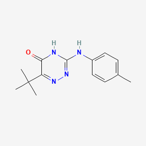 6-Tert-butyl-3-[(4-methylphenyl)amino]-1,2,4-triazin-5-ol