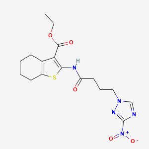 ethyl 2-{[4-(3-nitro-1H-1,2,4-triazol-1-yl)butanoyl]amino}-4,5,6,7-tetrahydro-1-benzothiophene-3-carboxylate