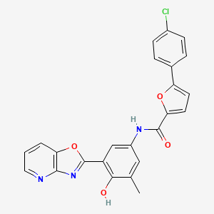 5-(4-Chlorophenyl)-N-(4-hydroxy-3-methyl-5-{[1,3]oxazolo[4,5-B]pyridin-2-YL}phenyl)furan-2-carboxamide