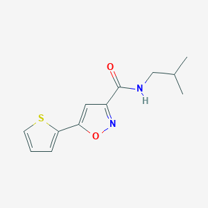 N-(2-methylpropyl)-5-(thiophen-2-yl)-1,2-oxazole-3-carboxamide