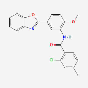 N-[5-(1,3-benzoxazol-2-yl)-2-methoxyphenyl]-2-chloro-4-methylbenzamide