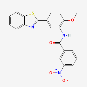 N-[5-(1,3-benzothiazol-2-yl)-2-methoxyphenyl]-3-nitrobenzamide