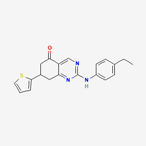 2-[(4-ethylphenyl)amino]-7-(thiophen-2-yl)-7,8-dihydroquinazolin-5(6H)-one