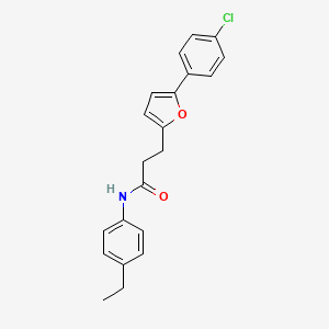 3-[5-(4-chlorophenyl)furan-2-yl]-N-(4-ethylphenyl)propanamide