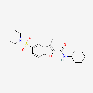 N-cyclohexyl-5-(diethylsulfamoyl)-3-methyl-1-benzofuran-2-carboxamide