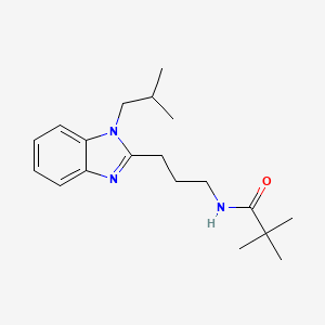 2,2-dimethyl-N-{3-[1-(2-methylpropyl)-1H-benzimidazol-2-yl]propyl}propanamide