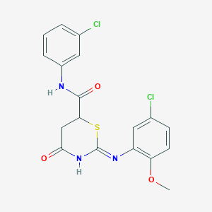 2-[(5-chloro-2-methoxyphenyl)amino]-N-(3-chlorophenyl)-4-oxo-5,6-dihydro-4H-1,3-thiazine-6-carboxamide