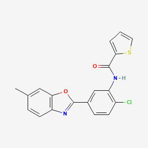 N-[2-chloro-5-(6-methyl-1,3-benzoxazol-2-yl)phenyl]thiophene-2-carboxamide