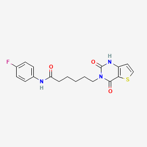 6-(2,4-dioxo-1,2-dihydrothieno[3,2-d]pyrimidin-3(4H)-yl)-N-(4-fluorophenyl)hexanamide