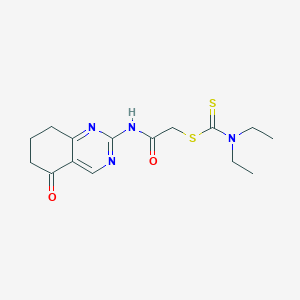 2-Oxo-2-[(5-oxo-5,6,7,8-tetrahydroquinazolin-2-yl)amino]ethyl diethylcarbamodithioate