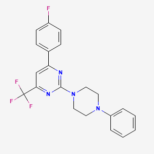 4-(4-Fluorophenyl)-2-(4-phenylpiperazin-1-yl)-6-(trifluoromethyl)pyrimidine