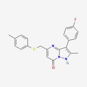 3-(4-fluorophenyl)-2-methyl-5-{[(4-methylphenyl)sulfanyl]methyl}pyrazolo[1,5-a]pyrimidin-7(4H)-one