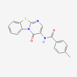 4-methyl-N-(4-oxo-4H-pyrimido[2,1-b][1,3]benzothiazol-3-yl)benzamide