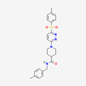 N-(4-methylbenzyl)-1-(6-tosylpyridazin-3-yl)piperidine-4-carboxamide