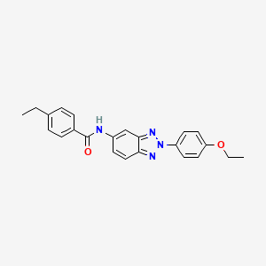 molecular formula C23H22N4O2 B11451935 N-[2-(4-ethoxyphenyl)-2H-1,2,3-benzotriazol-5-yl]-4-ethylbenzamide 