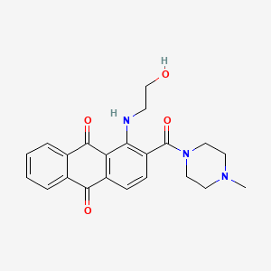 molecular formula C22H23N3O4 B11451950 1-[(2-Hydroxyethyl)amino]-2-[(4-methylpiperazin-1-yl)carbonyl]anthracene-9,10-dione 