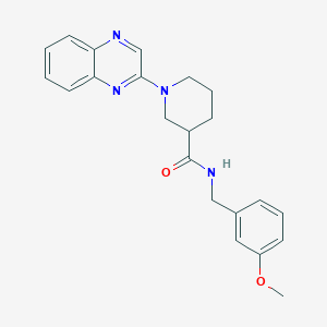 molecular formula C22H24N4O2 B11451961 N-(3-methoxybenzyl)-1-(quinoxalin-2-yl)piperidine-3-carboxamide 