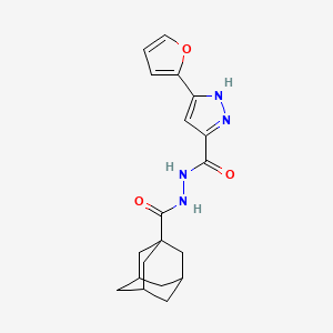 3-(furan-2-yl)-N'-(tricyclo[3.3.1.1~3,7~]dec-1-ylcarbonyl)-1H-pyrazole-5-carbohydrazide