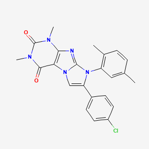 7-(4-chlorophenyl)-8-(2,5-dimethylphenyl)-1,3-dimethyl-1H-imidazo[2,1-f]purine-2,4(3H,8H)-dione