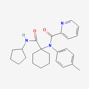 N-[1-(cyclopentylcarbamoyl)cyclohexyl]-N-(4-methylphenyl)pyridine-2-carboxamide