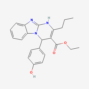 Ethyl 4-(4-hydroxyphenyl)-2-propyl-1,4-dihydropyrimido[1,2-a]benzimidazole-3-carboxylate