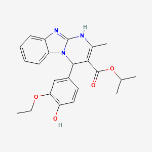 Propan-2-yl 4-(3-ethoxy-4-hydroxyphenyl)-2-methyl-1,4-dihydropyrimido[1,2-a]benzimidazole-3-carboxylate