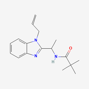 2,2-dimethyl-N-{1-[1-(prop-2-en-1-yl)-1H-benzimidazol-2-yl]ethyl}propanamide